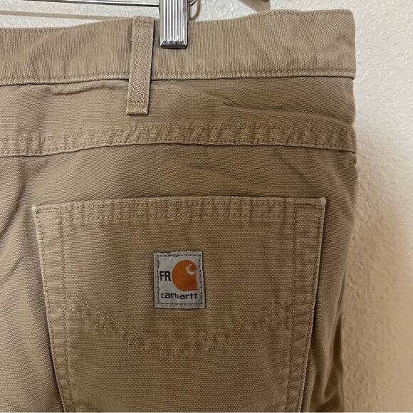 Carhartt FR Flame Resistant Cat 2 khaki original fit work pants 44x32 - Picture 6 of 11